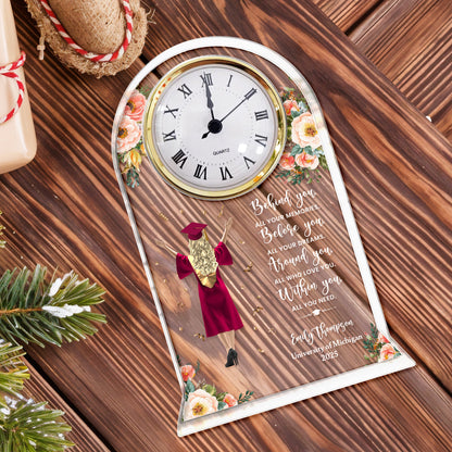 Behind You, All Your Memories, Graduation Cap and Flowers