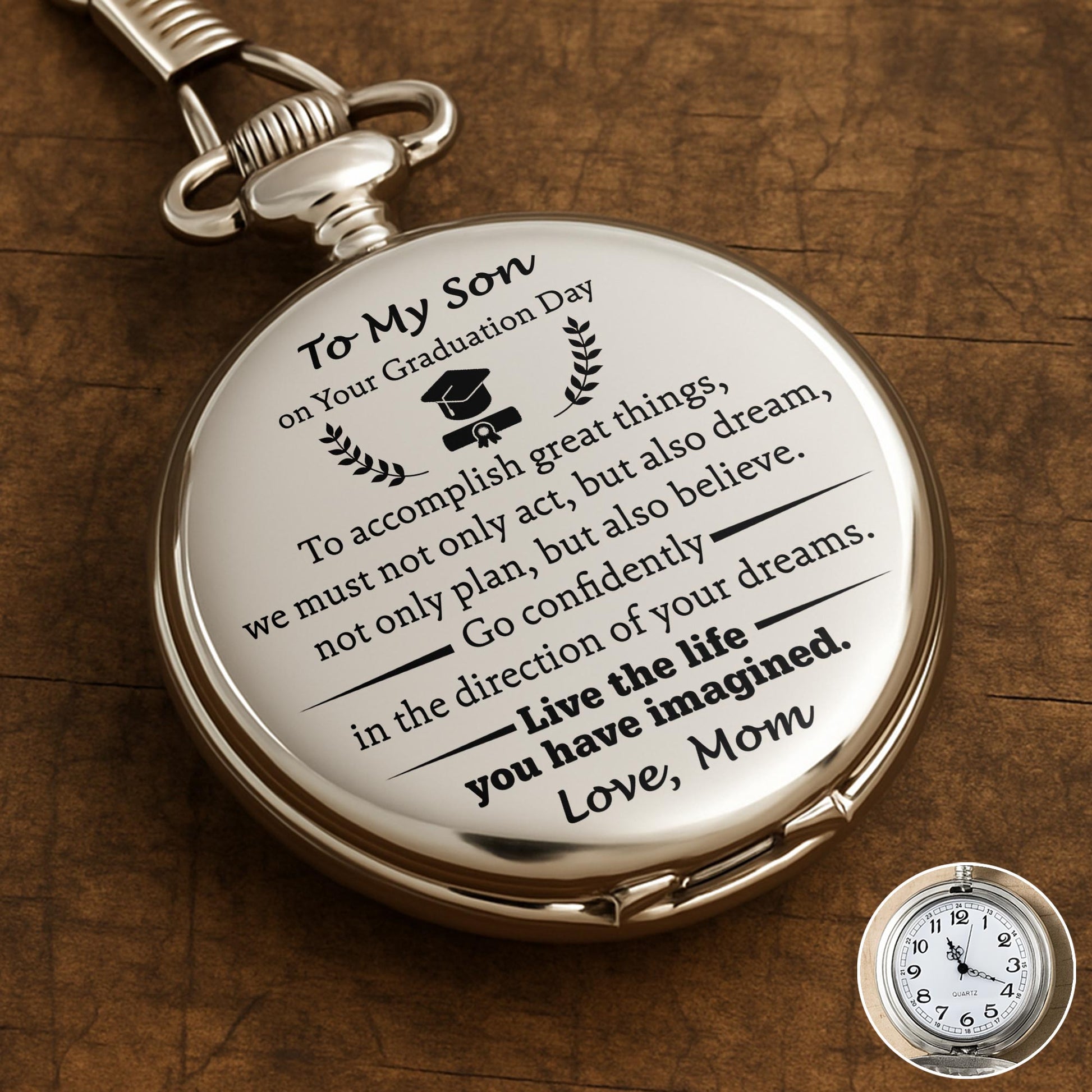 To Accomplish Great Things, Graduation Cap, Laurel Branches