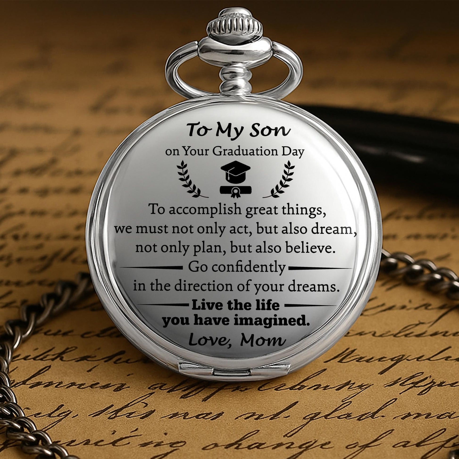 To Accomplish Great Things, Graduation Cap, Laurel Branches