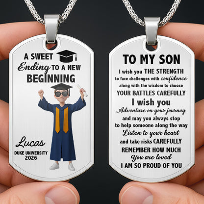 A Sweet Ending To A New Beginning Graduation Cap And Diploma