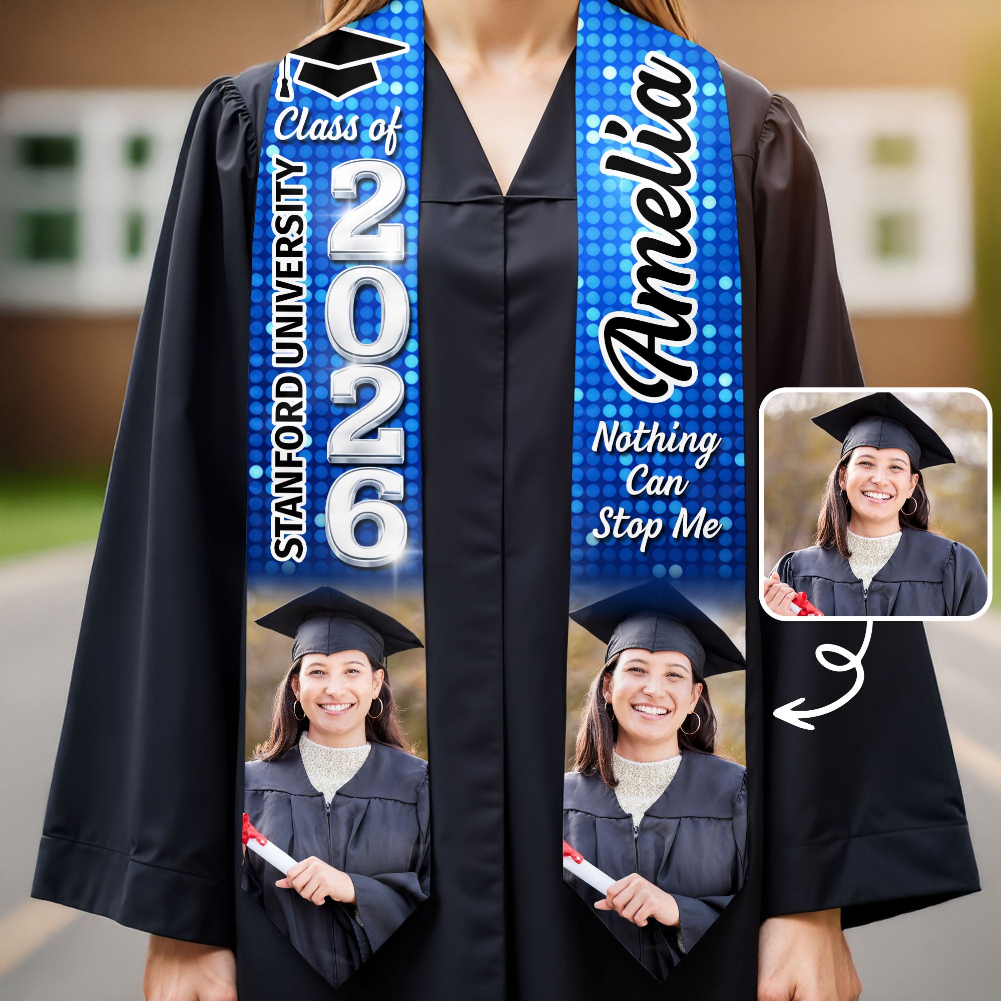 Jcb Graduation Class Of Nothing Can Stop Me, Personalized Graduation Stole, Gift For ...
