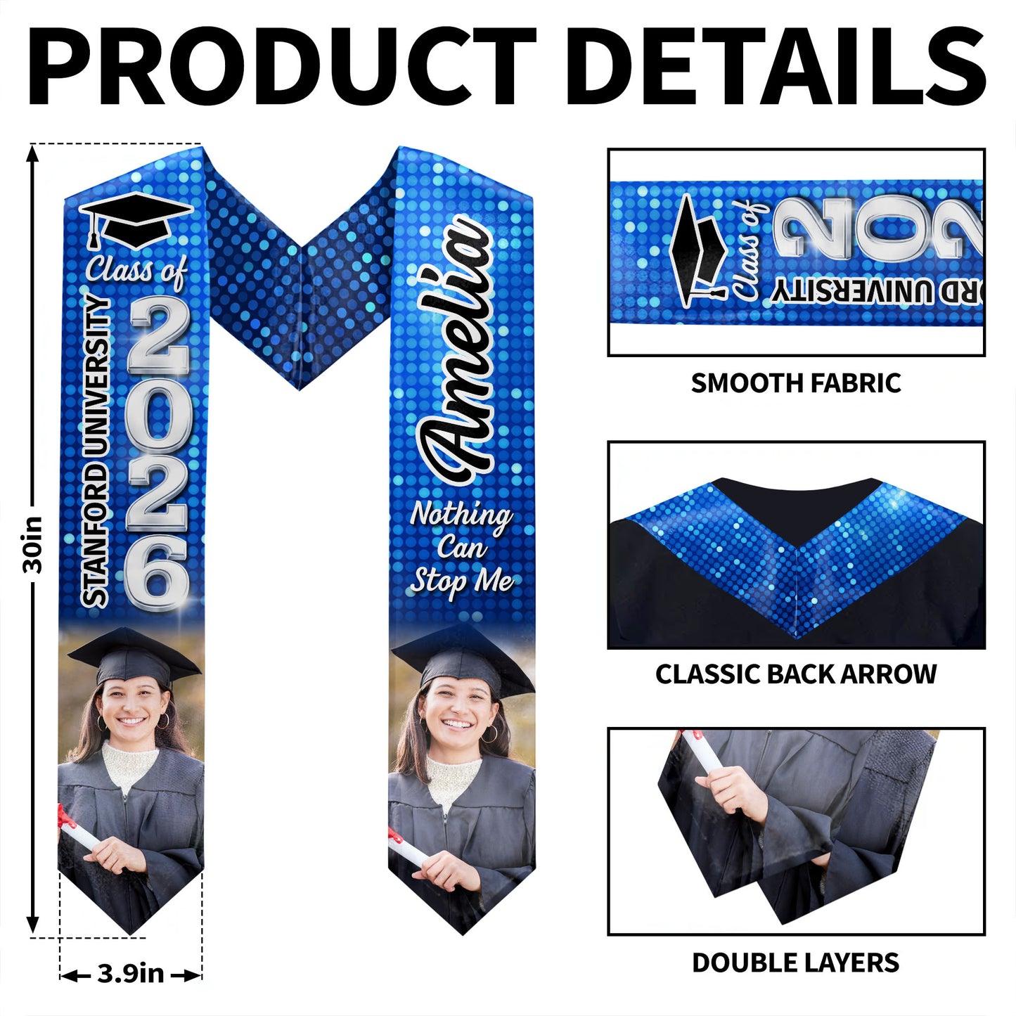 Class Of Nothing Can Stop Me Photo Graduation Cap Design