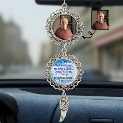 On Your Graduation Day, My Heart Is There, Angel Wing And Pendant Charm