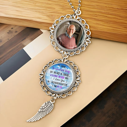 On Your Graduation Day, My Heart Is There, Angel Wing And Pendant Charm