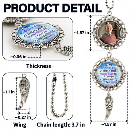 On Your Graduation Day, My Heart Is There, Angel Wing And Pendant Charm