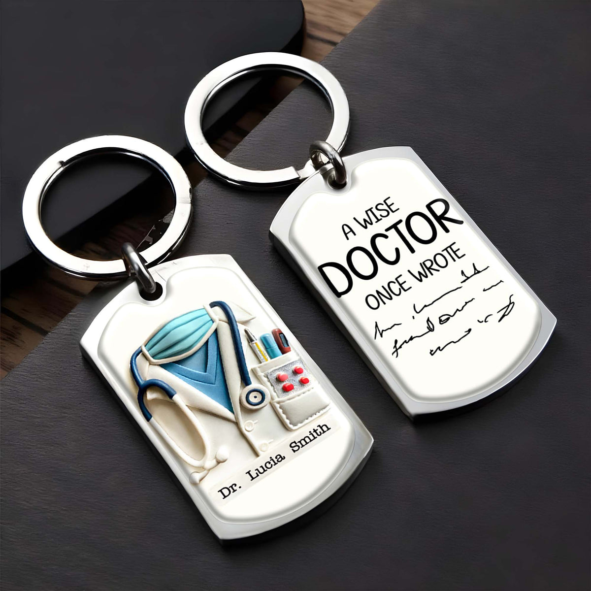 Keychain Doctor Design Celebrate Your Favorite Healthcare Professional, Personalized Custom ...