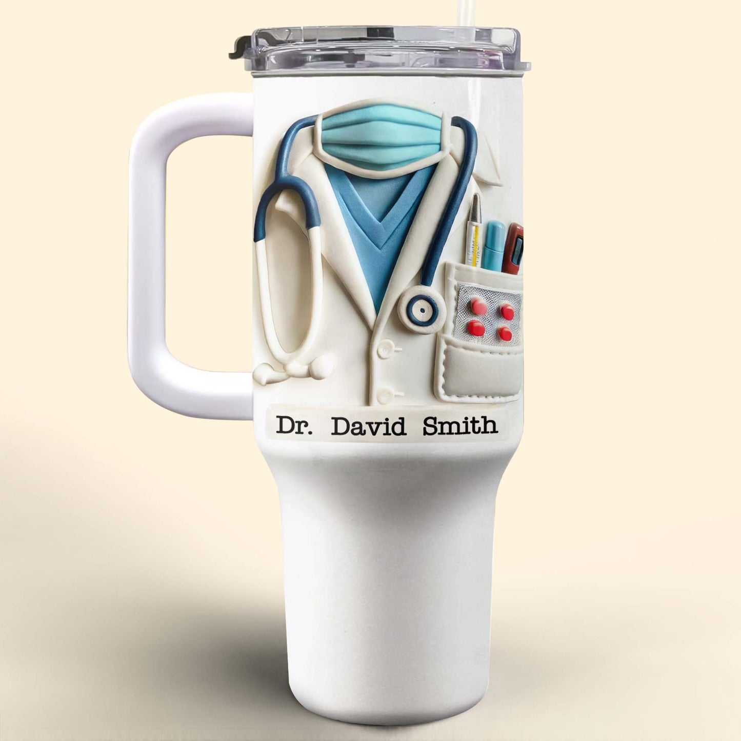 Stethoscope And Lab Coat Design Tumbler