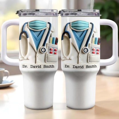 Stethoscope And Lab Coat Design Tumbler