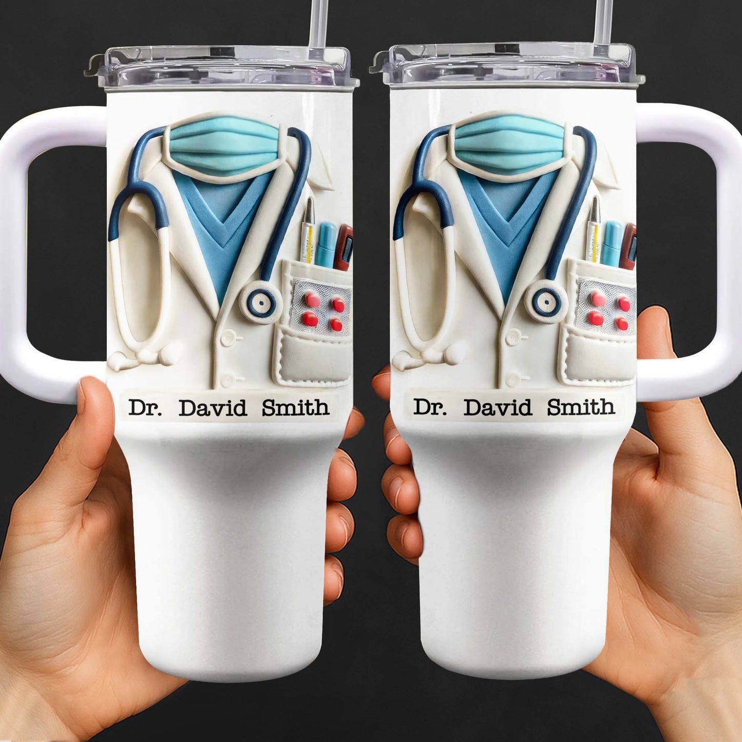 Stethoscope And Lab Coat Design Tumbler
