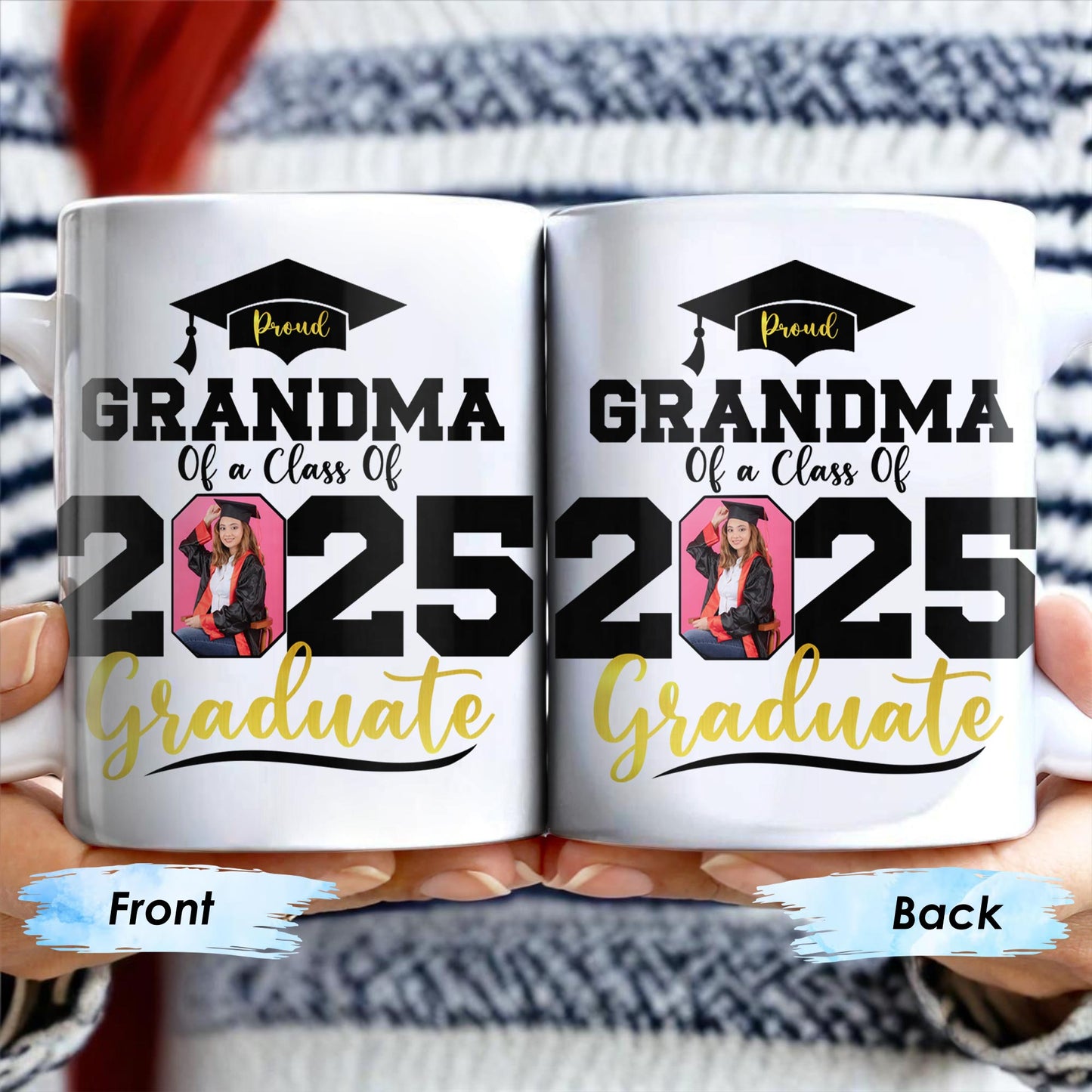 Proud Grandma Of A Class Of 2025 Graduate, Graduation Cap and Diploma