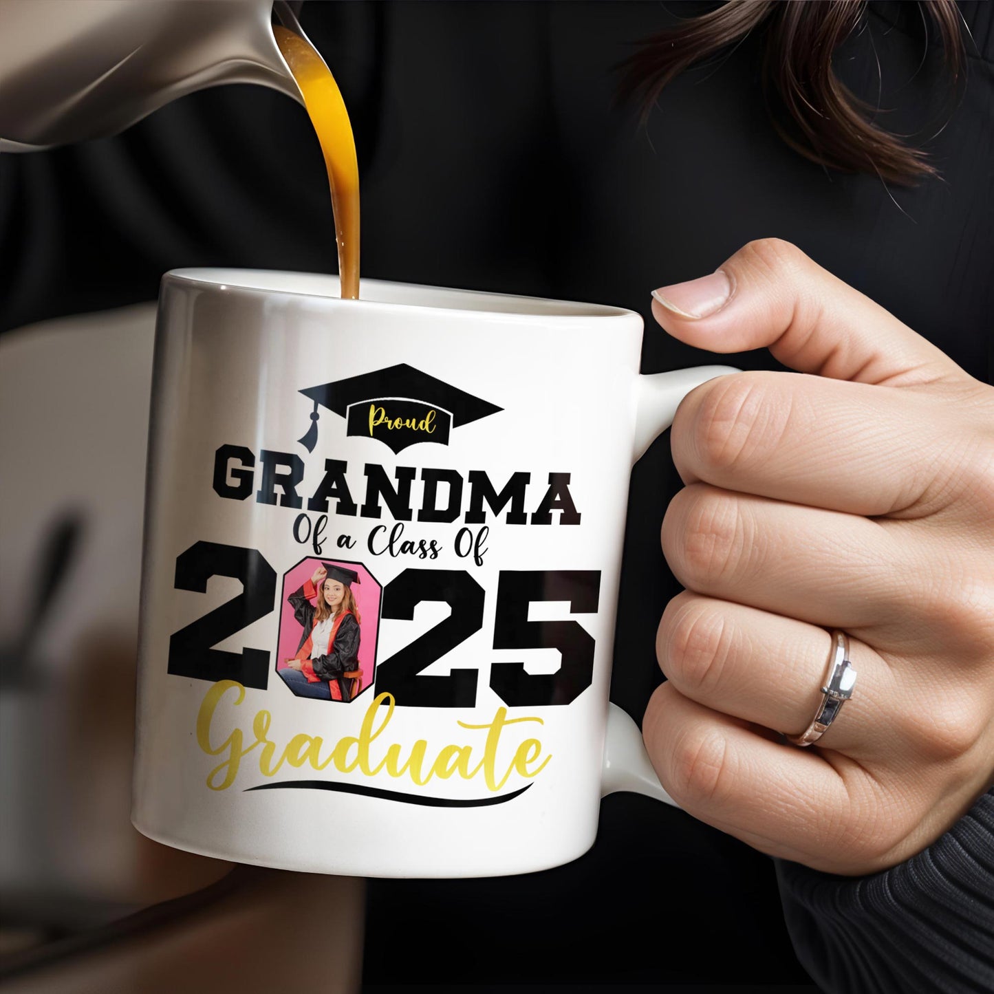 Proud Grandma Of A Class Of 2025 Graduate, Graduation Cap and Diploma