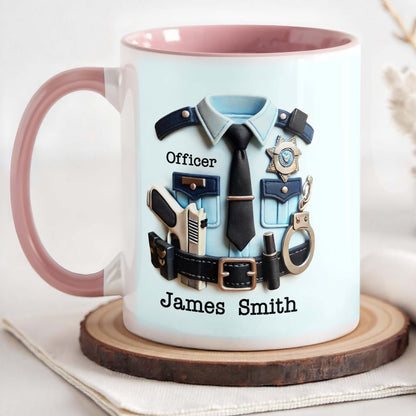 Officer Police Uniform and Accessories Custom Accent Mug