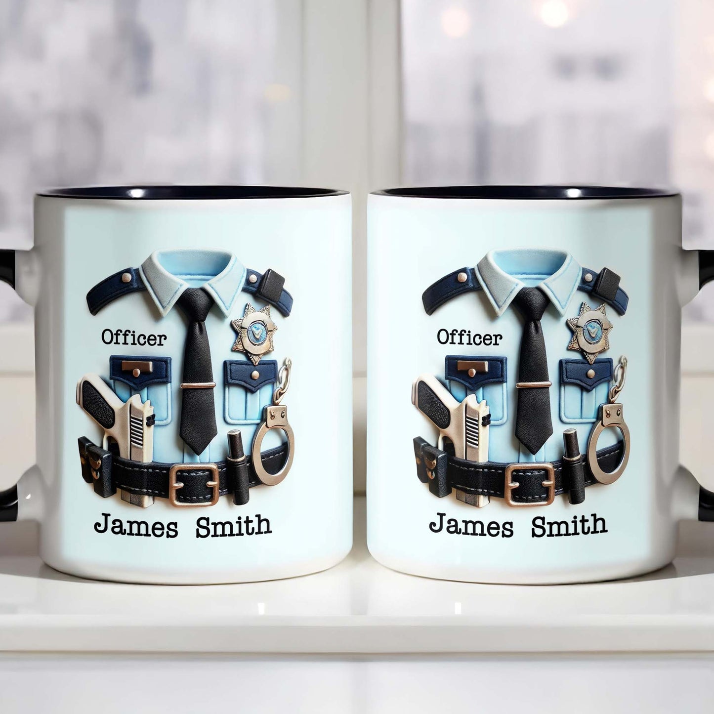 Officer Police Uniform and Accessories Custom Accent Mug