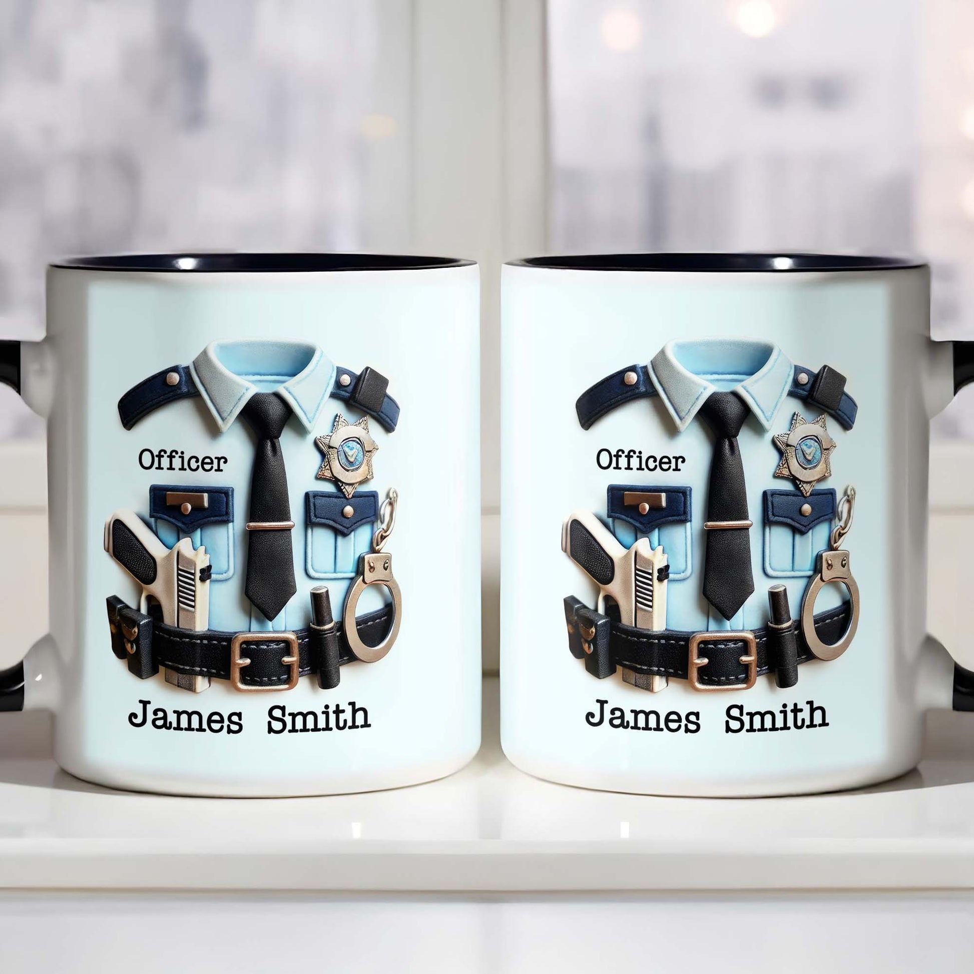 Officer Police Uniform and Accessories Custom Accent Mug