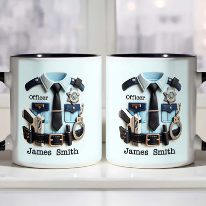 Officer Police Uniform and Accessories Custom Accent Mug