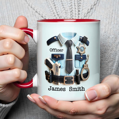 Officer Police Uniform and Accessories Custom Accent Mug