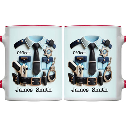 Officer Police Uniform and Accessories Custom Accent Mug