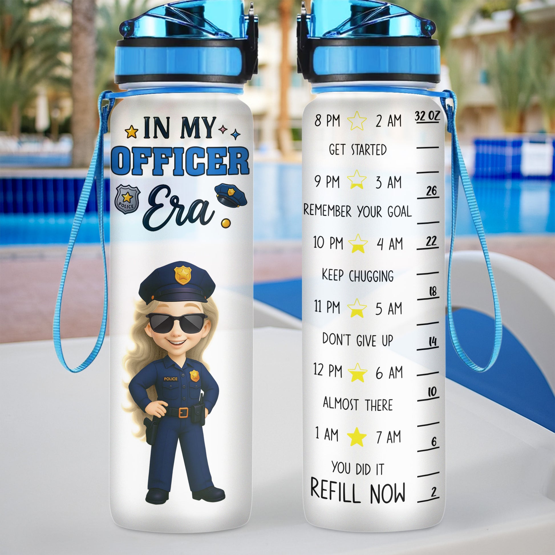 In My Officer Era, Police Officer and Water Bottle Timeline