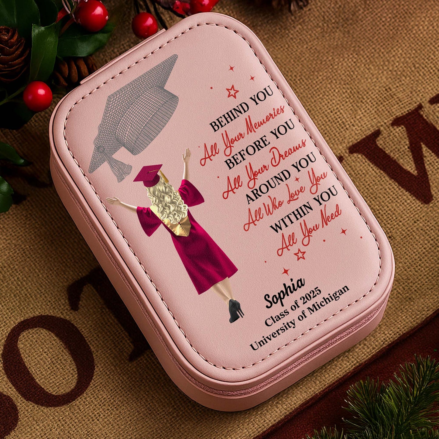 Behind You All Your Memories, Graduation Cap And Stars