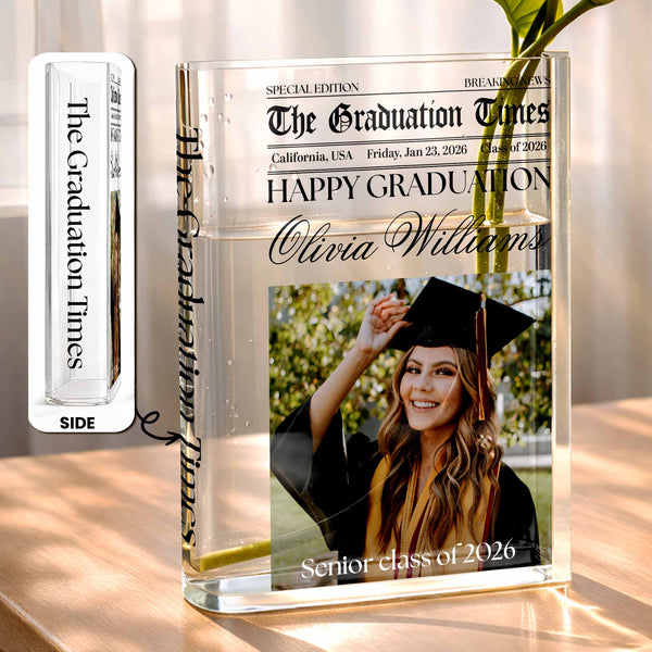 Happy Graduation Senior Class Special Edition Newspaper Vase