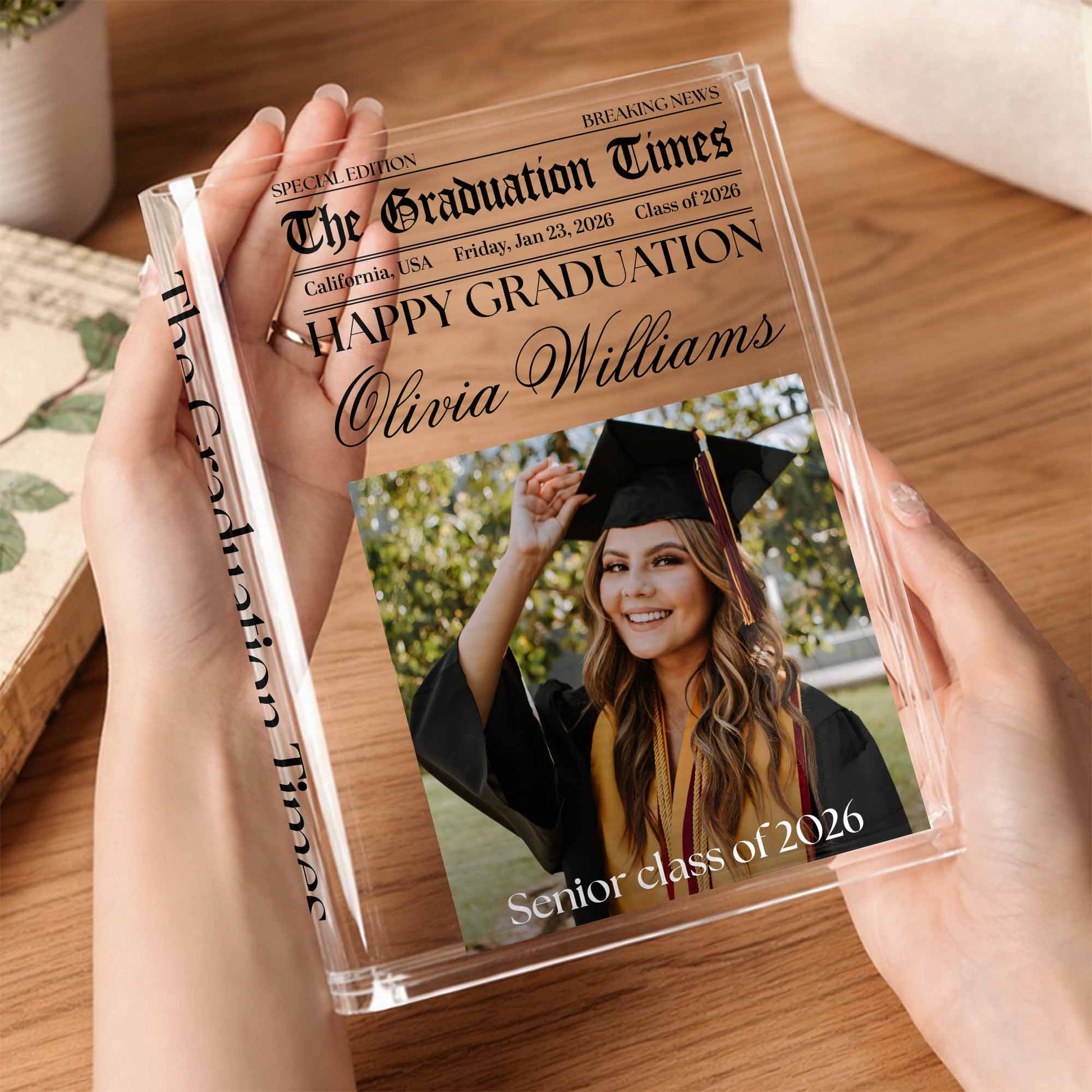 Happy Graduation Senior Class Special Edition Newspaper Vase