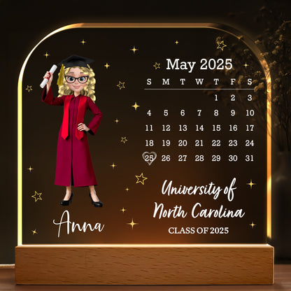 University of North Carolina, Class of 2025, Calendar, Graduate and Stars