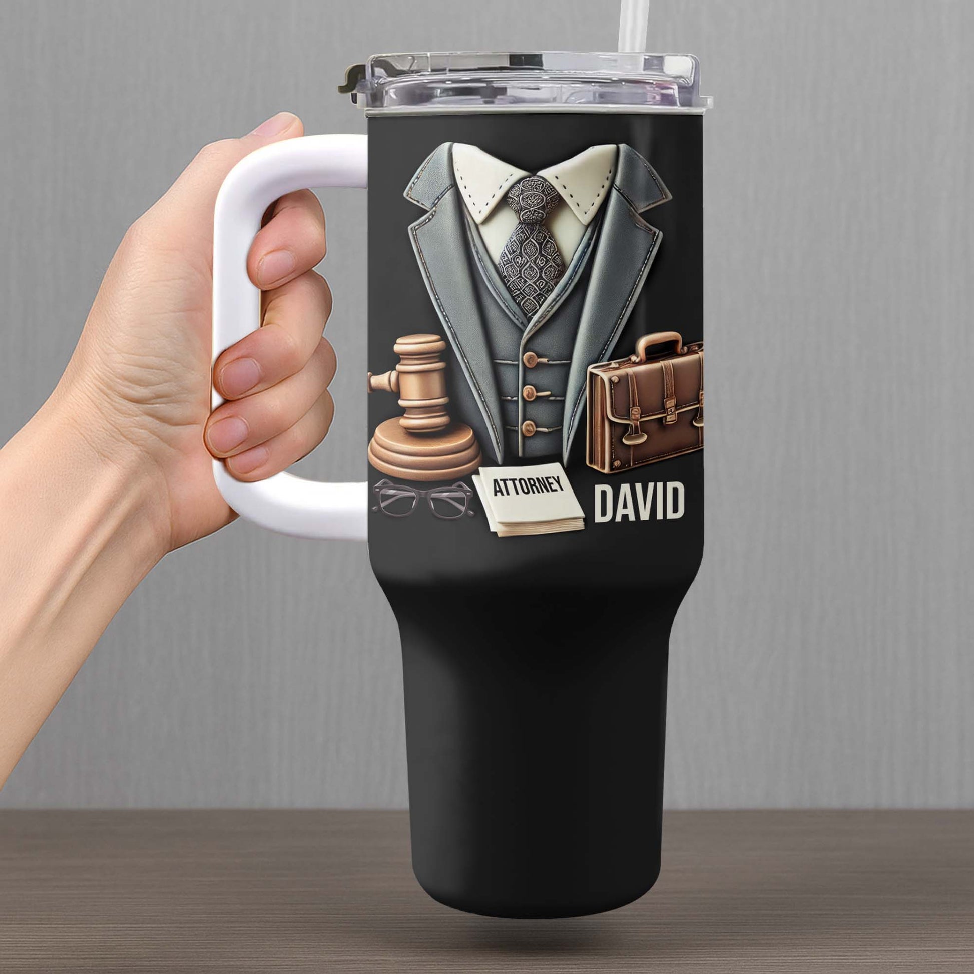 Perfect Gift Featuring Suit, Briefcase, Gavel