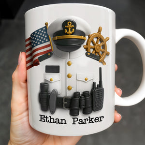 Celebrate Your Favorite Sailor, Navy Uniform and American Flag