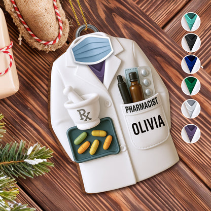 Celebrate Your Favorite Pharmacist, Pharmacy Coat and Medical Bottles