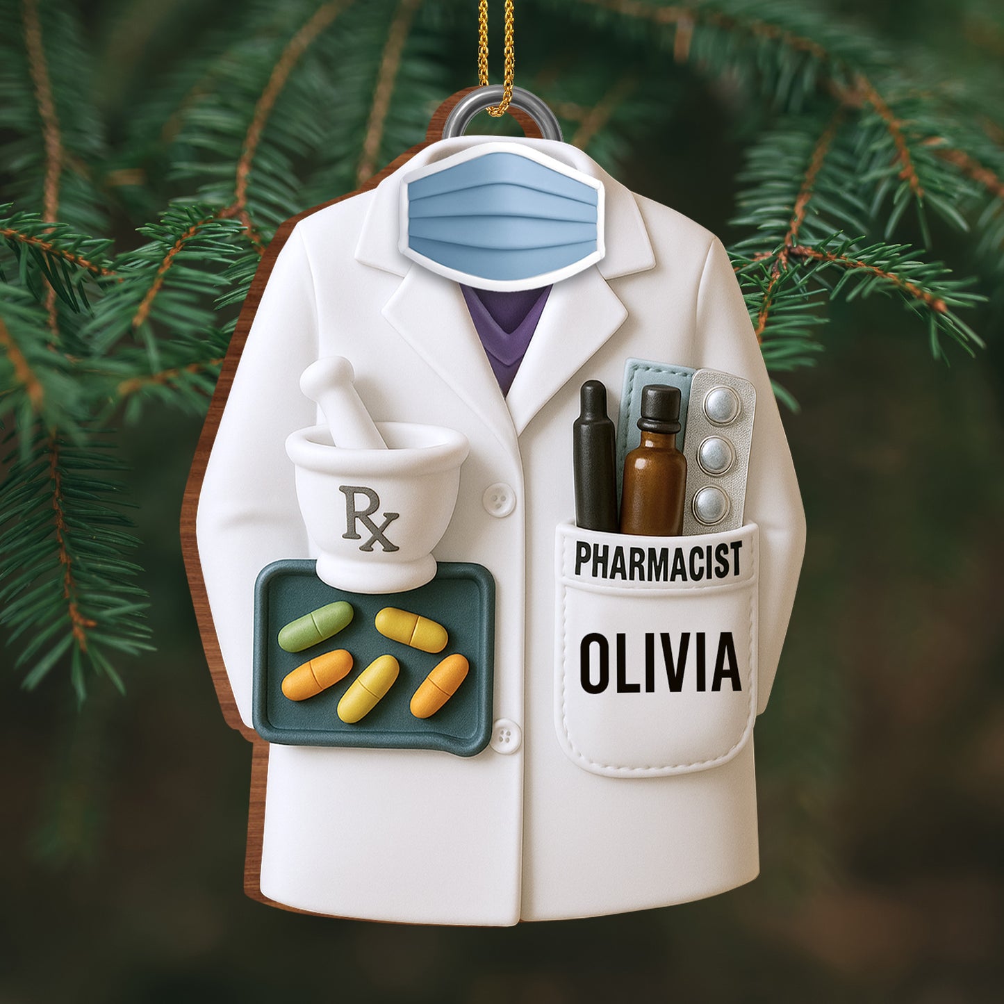 Celebrate Your Favorite Pharmacist, Pharmacy Coat and Medical Bottles