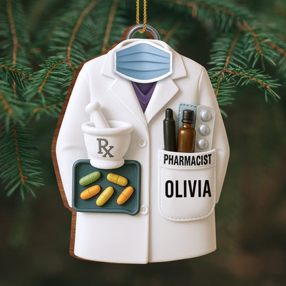 Celebrate Your Favorite Pharmacist, Pharmacy Coat and Medical Bottles