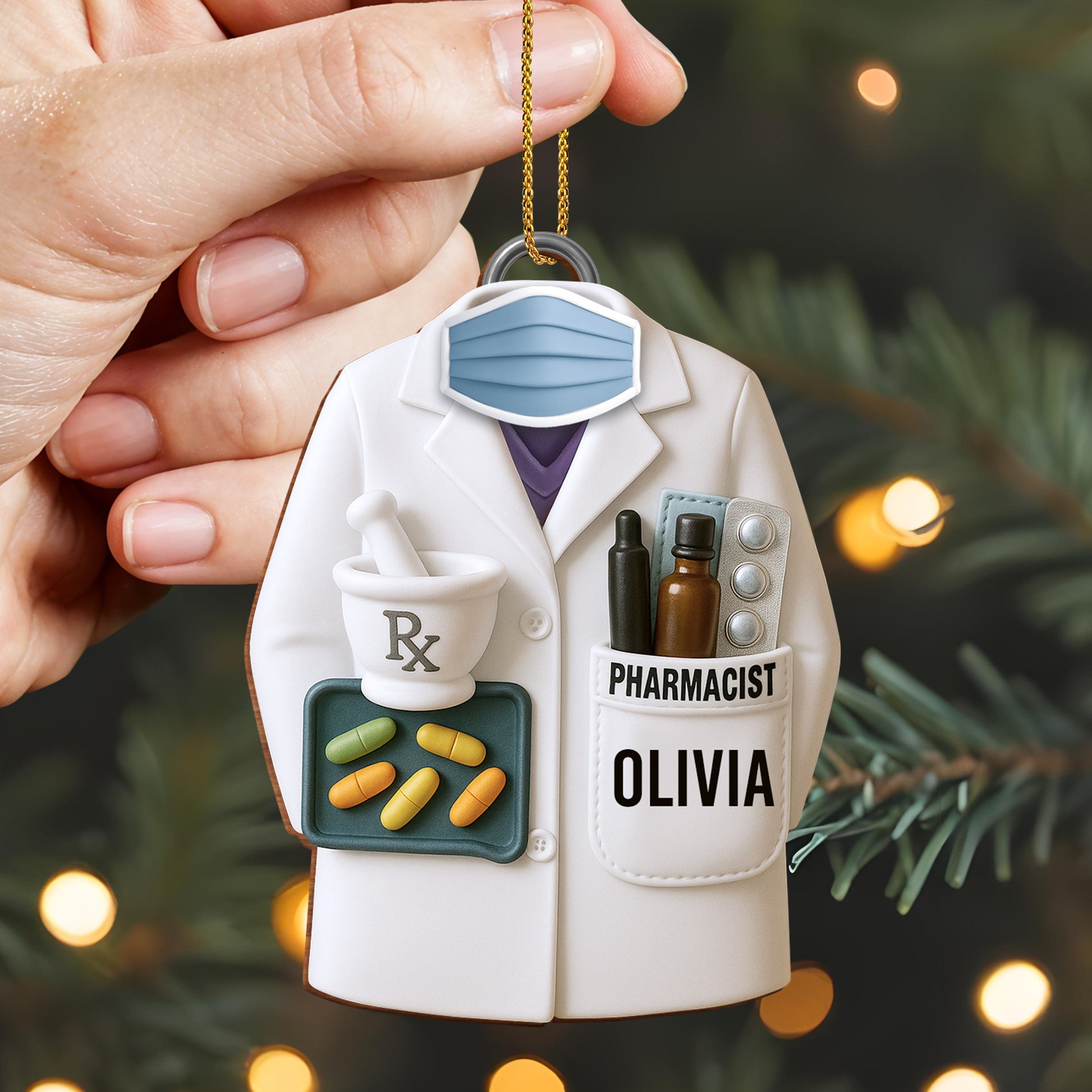 Celebrate Your Favorite Pharmacist, Pharmacy Coat and Medical Bottles