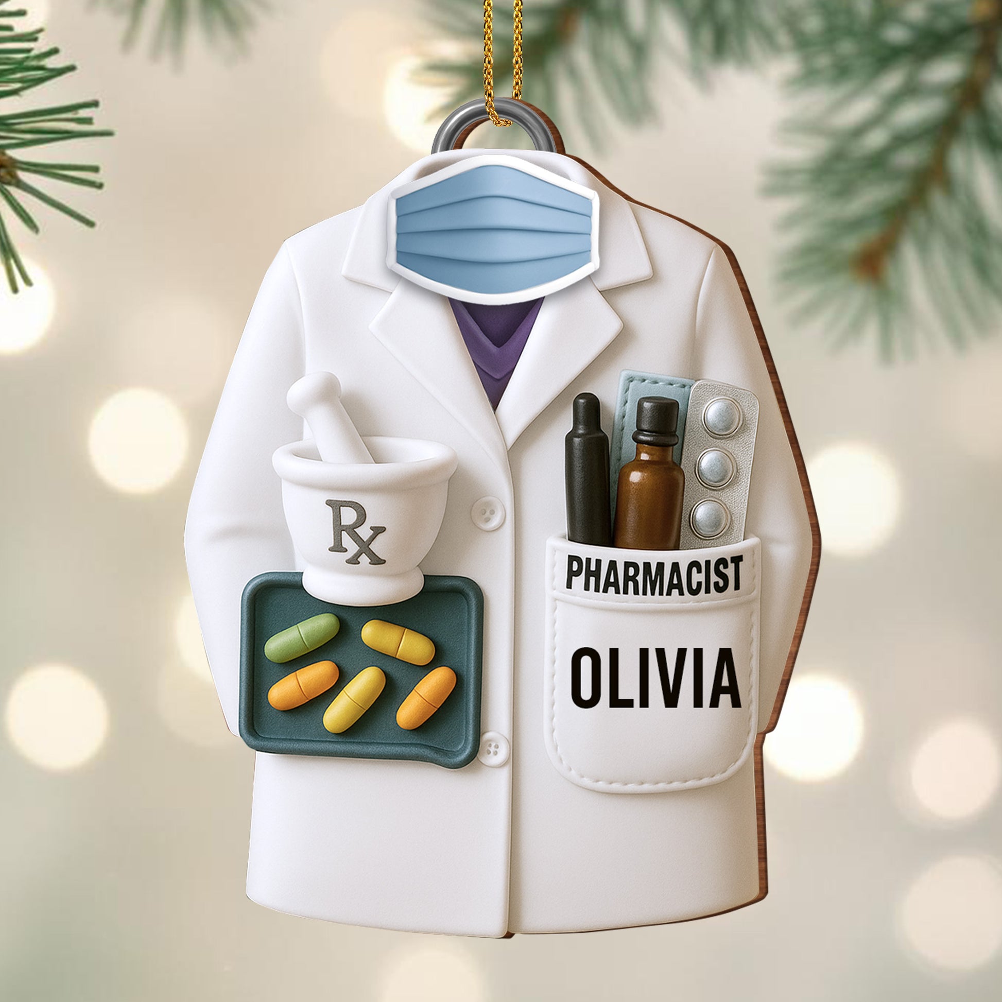 Celebrate Your Favorite Pharmacist, Pharmacy Coat and Medical Bottles