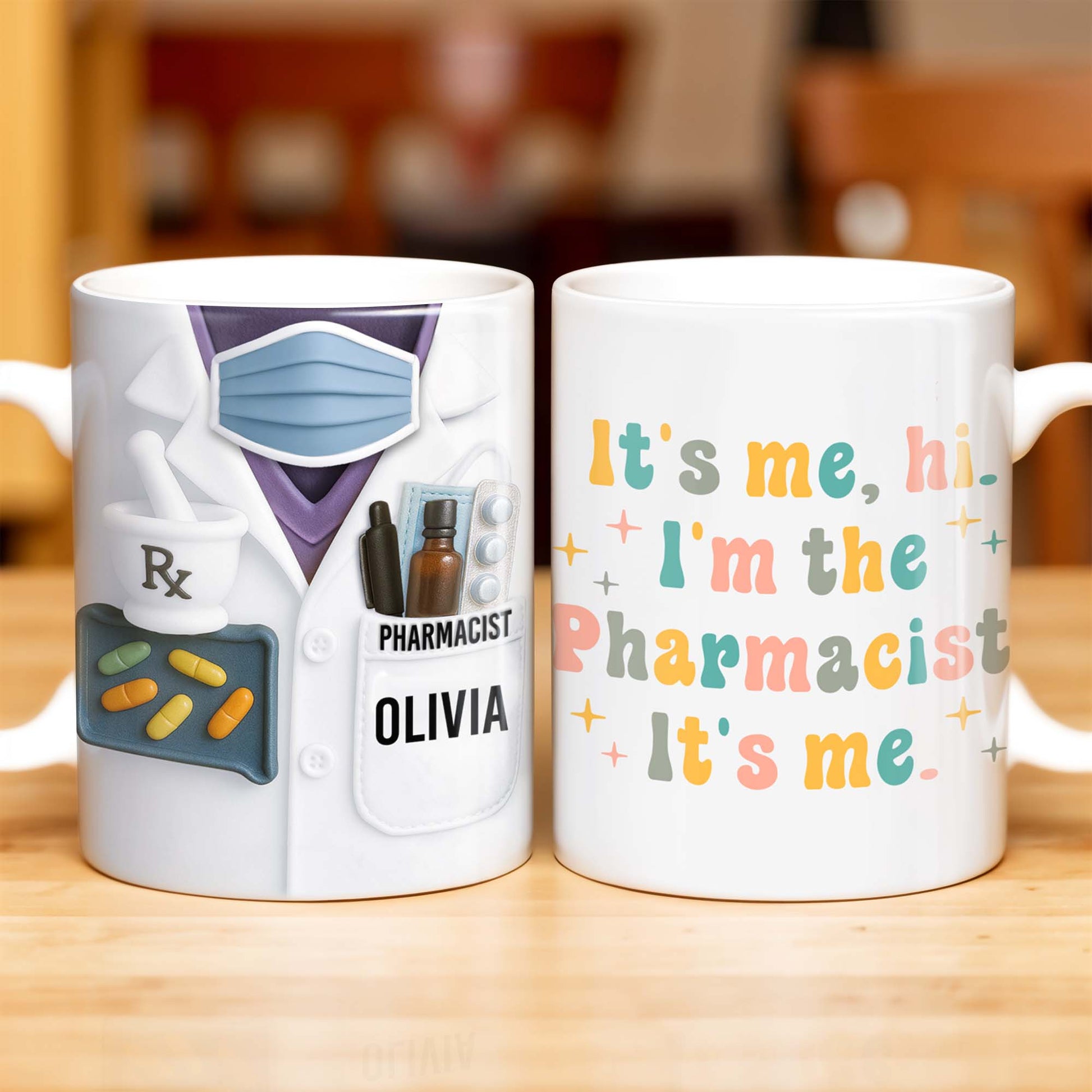 It's Me, Hi. I'm The Pharmacist. It's Me, Pharmacist Lab Coat and Medical Tools