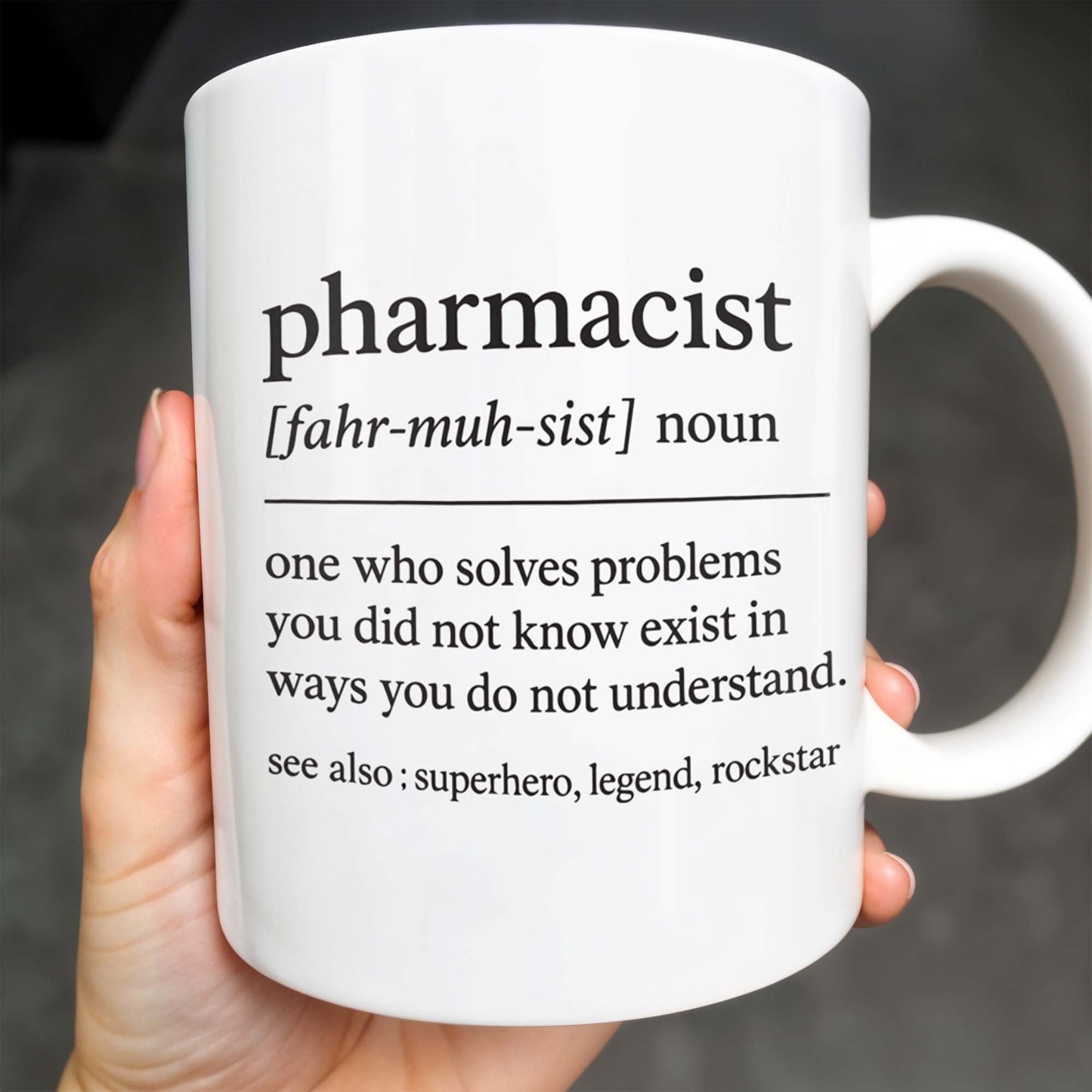 Pharmacist, Solves Problems You Don't Understand, Lab Coat and Pills