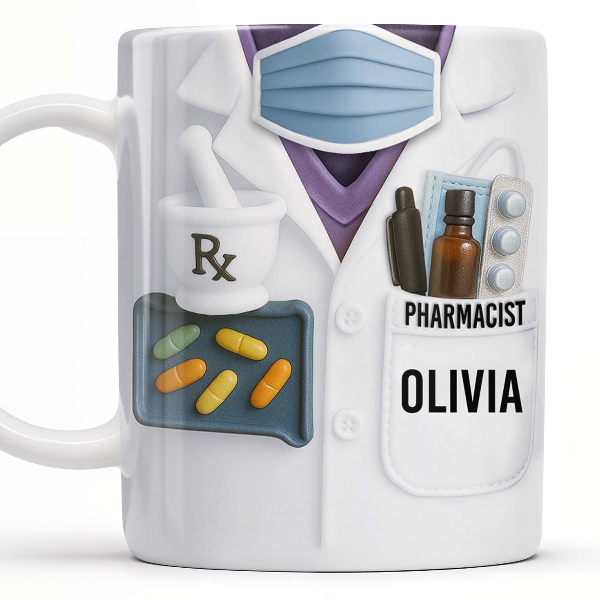 Pharmacist, Solves Problems You Don't Understand, Lab Coat and Pills