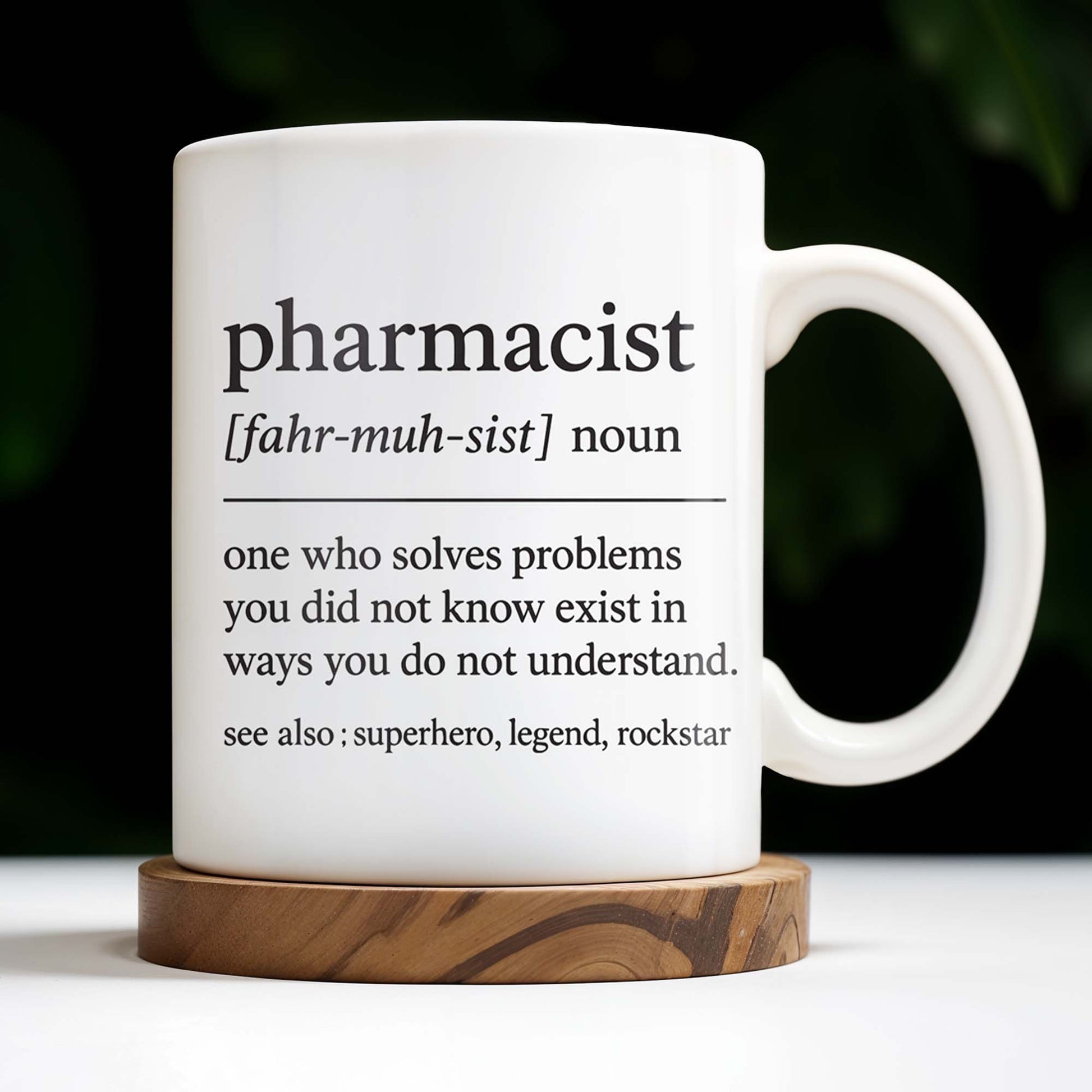 Pharmacist, Solves Problems You Don't Understand, Lab Coat and Pills