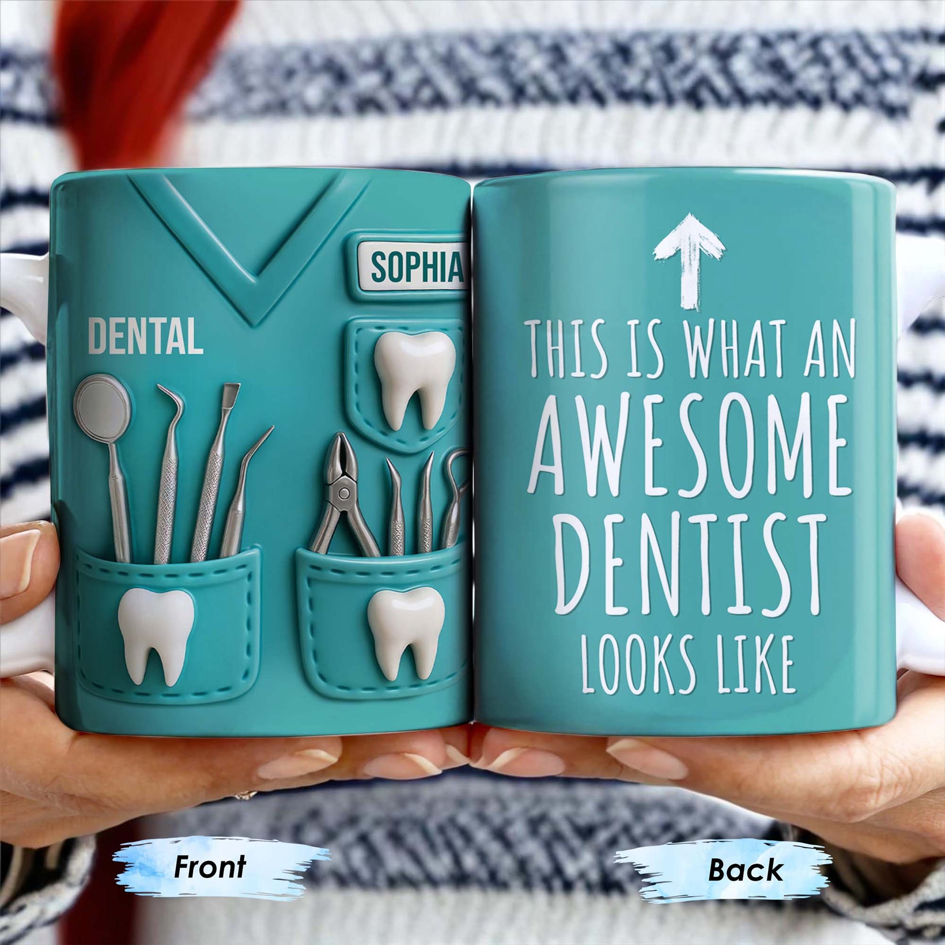 This Is What An Awesome Dentist Looks Like, Arrow and Text