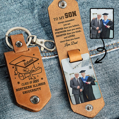 To My Son, Always Remember You Are Braver, Stronger, Smarter, Graduation Cap And Diploma