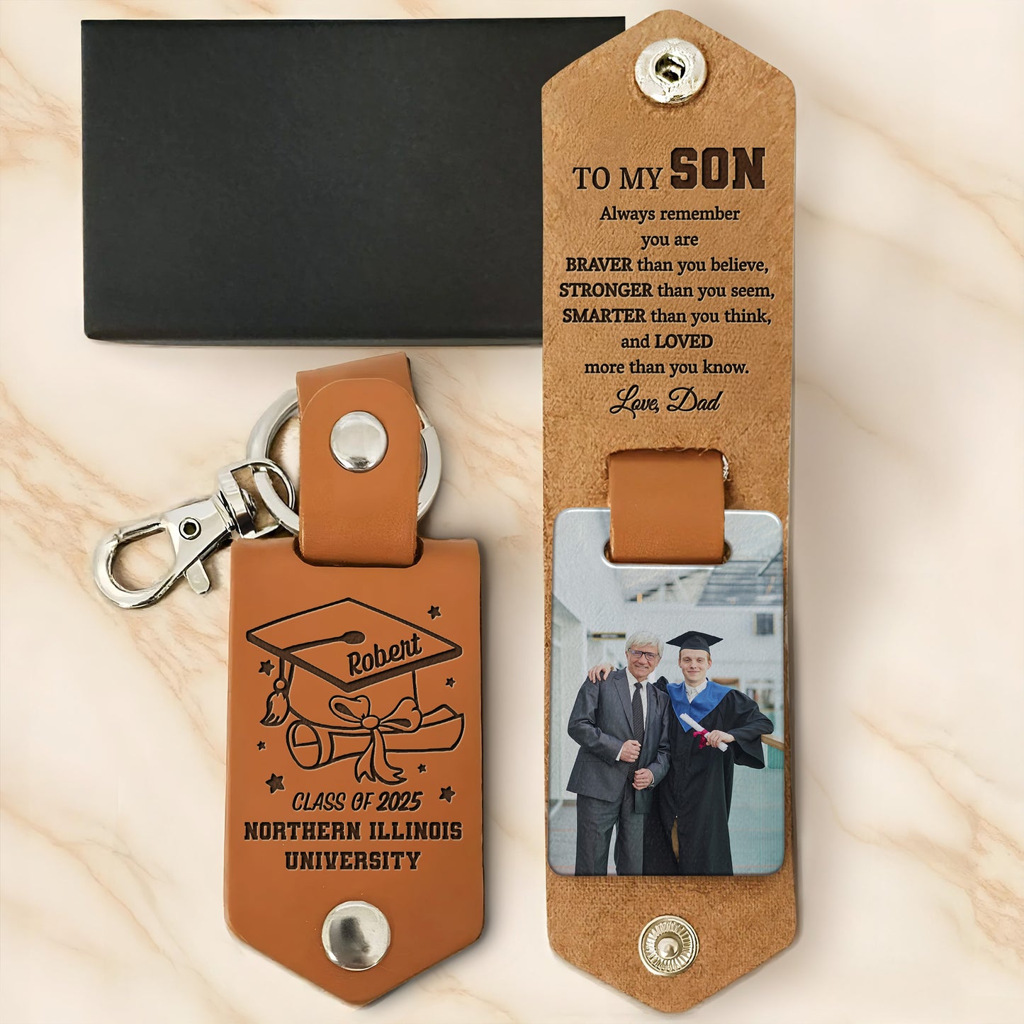 To My Son, Always Remember You Are Braver, Stronger, Smarter, Graduation Cap And Diploma