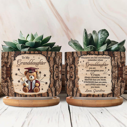 To My Granddaughter, Whenever You Feel Overwhelmed Remember Whose Granddaughter You Are, Teddy Bear and Crown