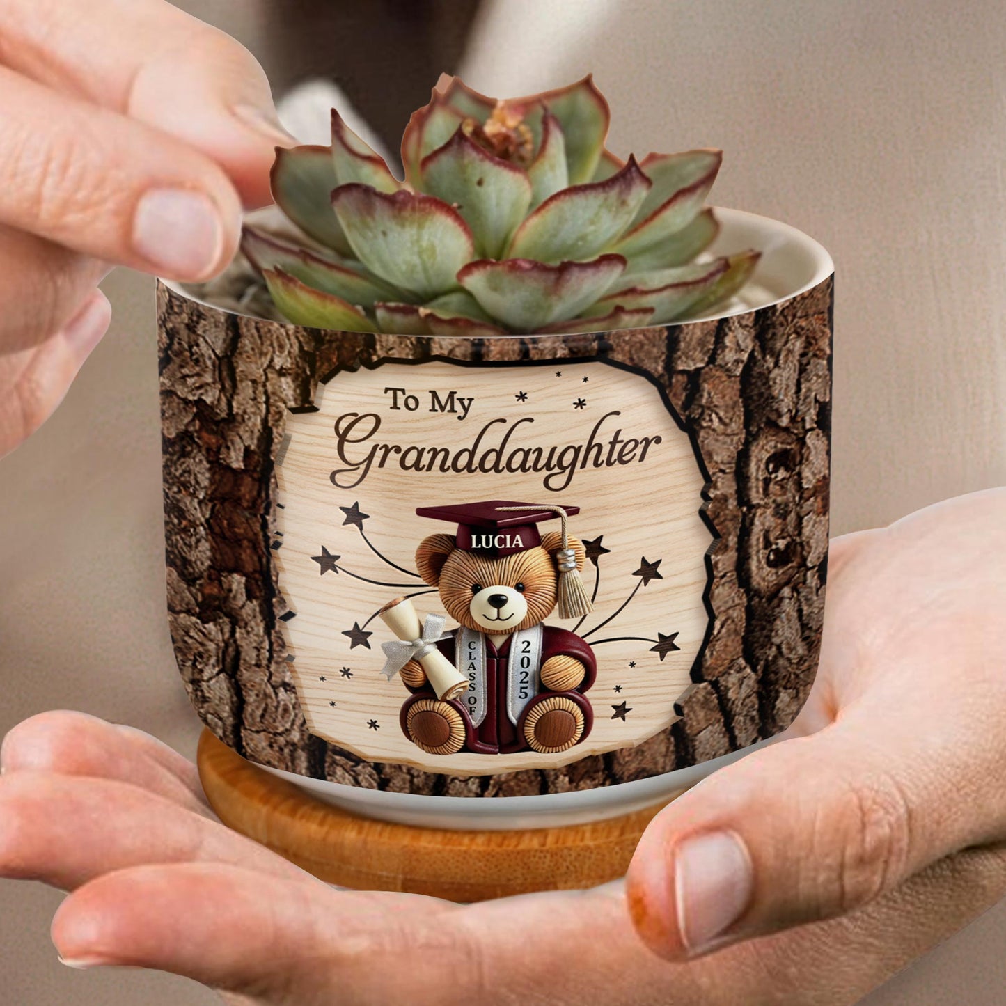 To My Granddaughter, Whenever You Feel Overwhelmed Remember Whose Granddaughter You Are, Teddy Bear and Crown