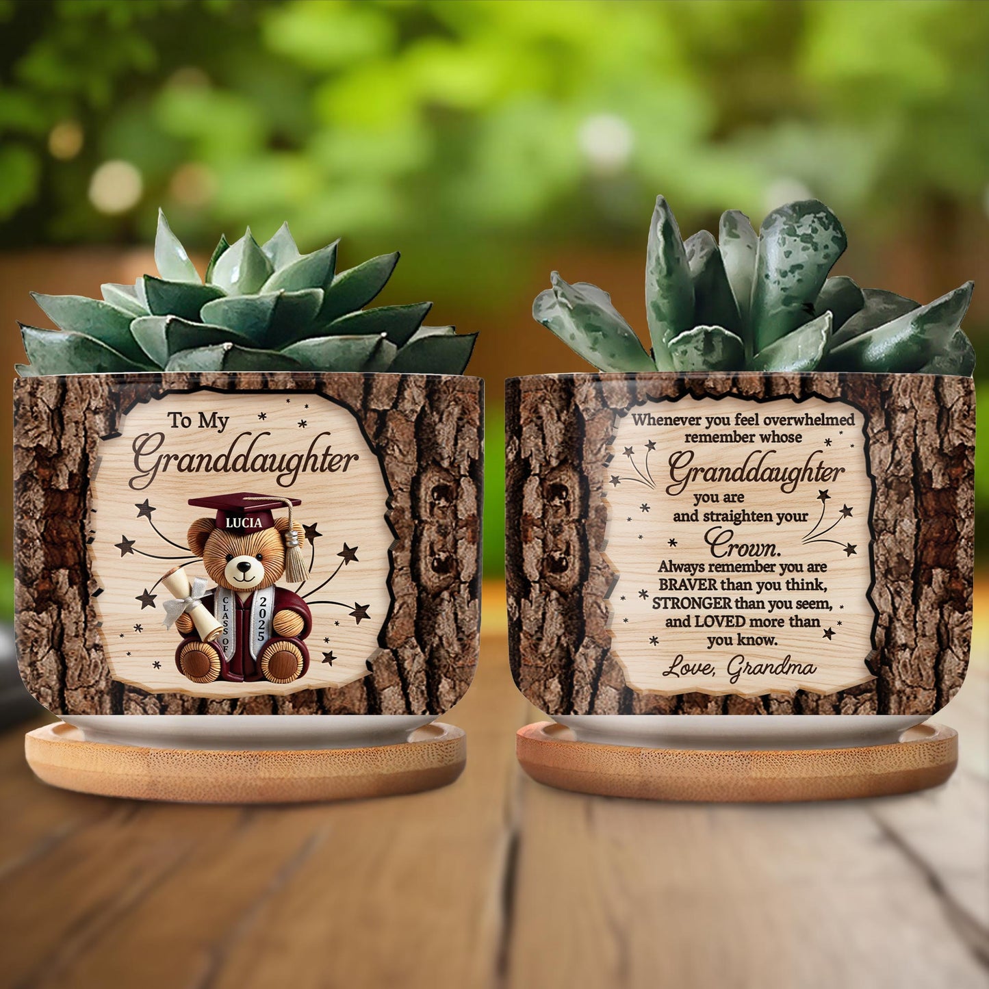 To My Granddaughter, Whenever You Feel Overwhelmed Remember Whose Granddaughter You Are, Teddy Bear and Crown