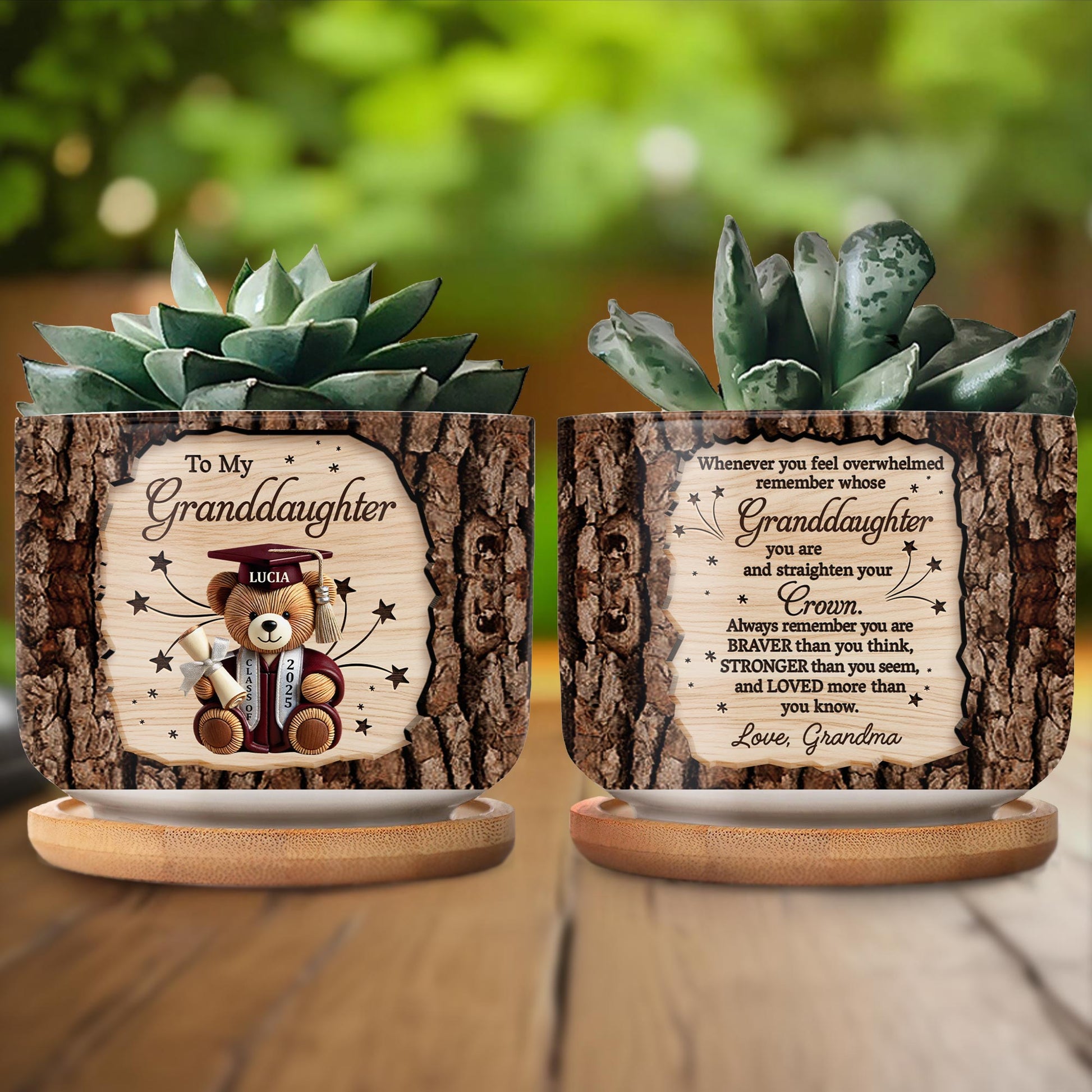 To My Granddaughter, Whenever You Feel Overwhelmed Remember Whose Granddaughter You Are, Teddy Bear and Crown