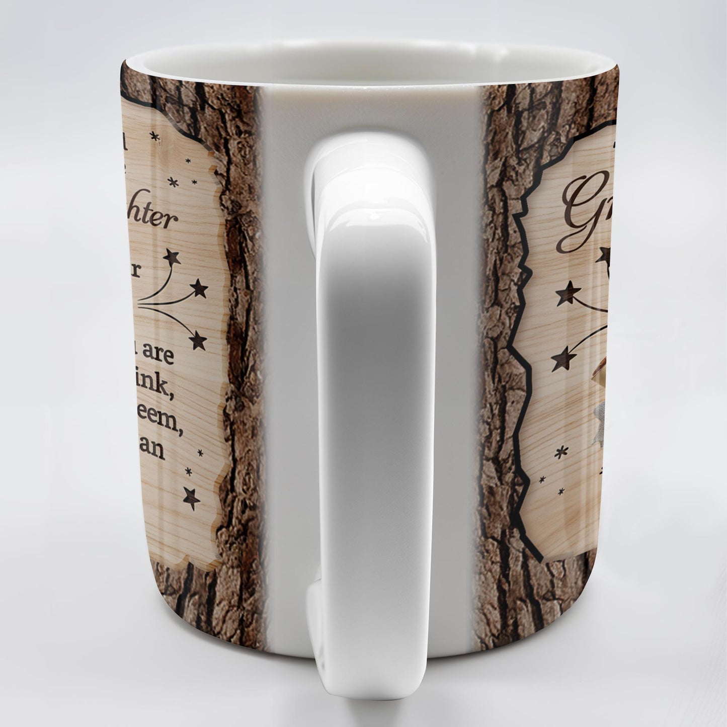 To My Granddaughter, Always Remember You Are Braver, Graduation Cap and Gown - Personalized Custom Coffee Mug - GRAD319_MG