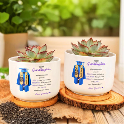 To My Granddaughter, Always Remember You Are Braver, Graduation Gown and Diploma