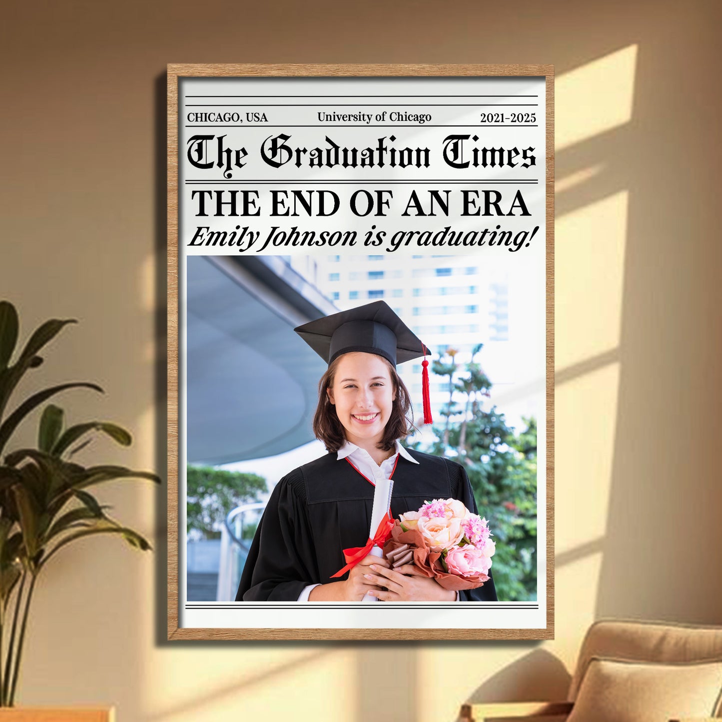 The End Of An Era, Celebrating Your Graduation - Personalized Custom Vertical Poster - GRAD322_VPOS