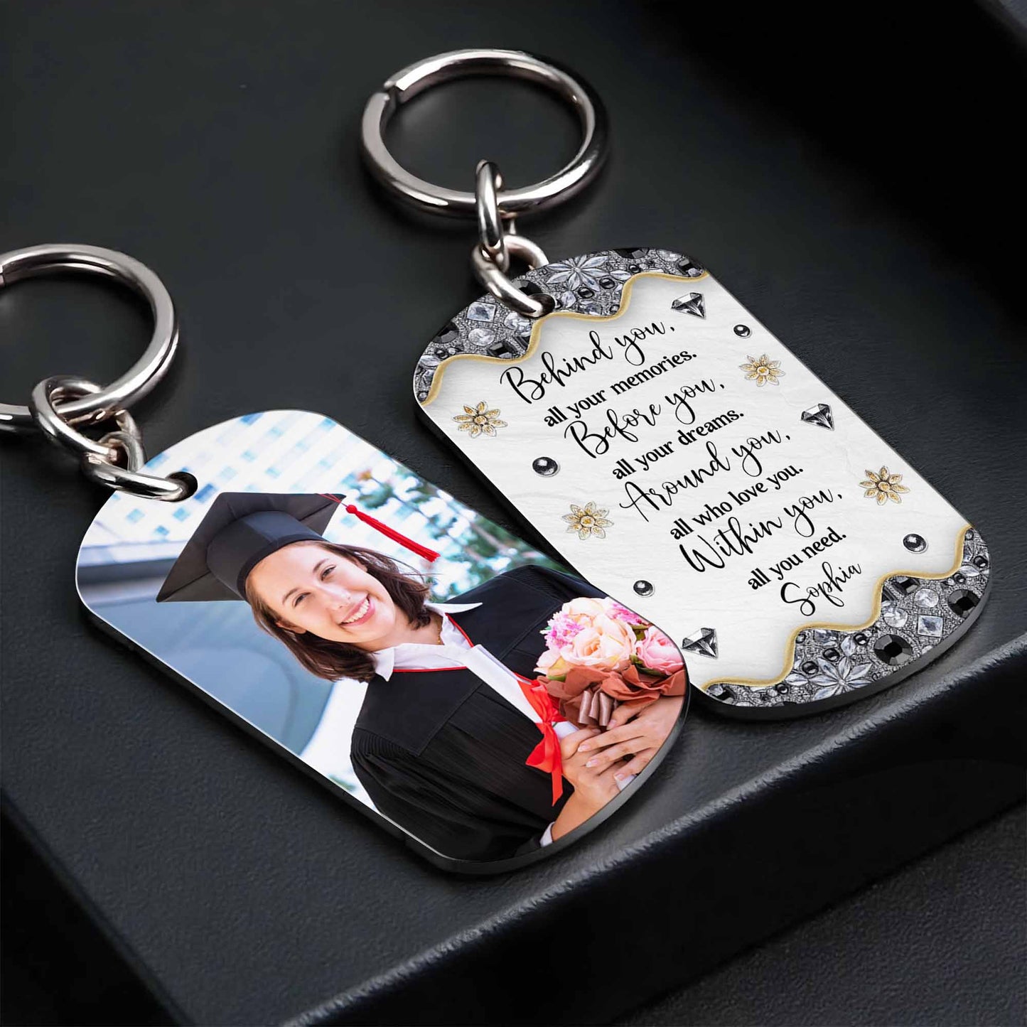 Behind You All Your Memories, Flowers, Graduation Cap