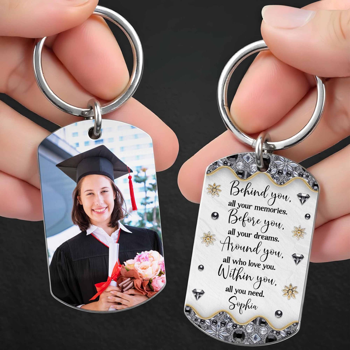 Behind You All Your Memories, Flowers, Graduation Cap