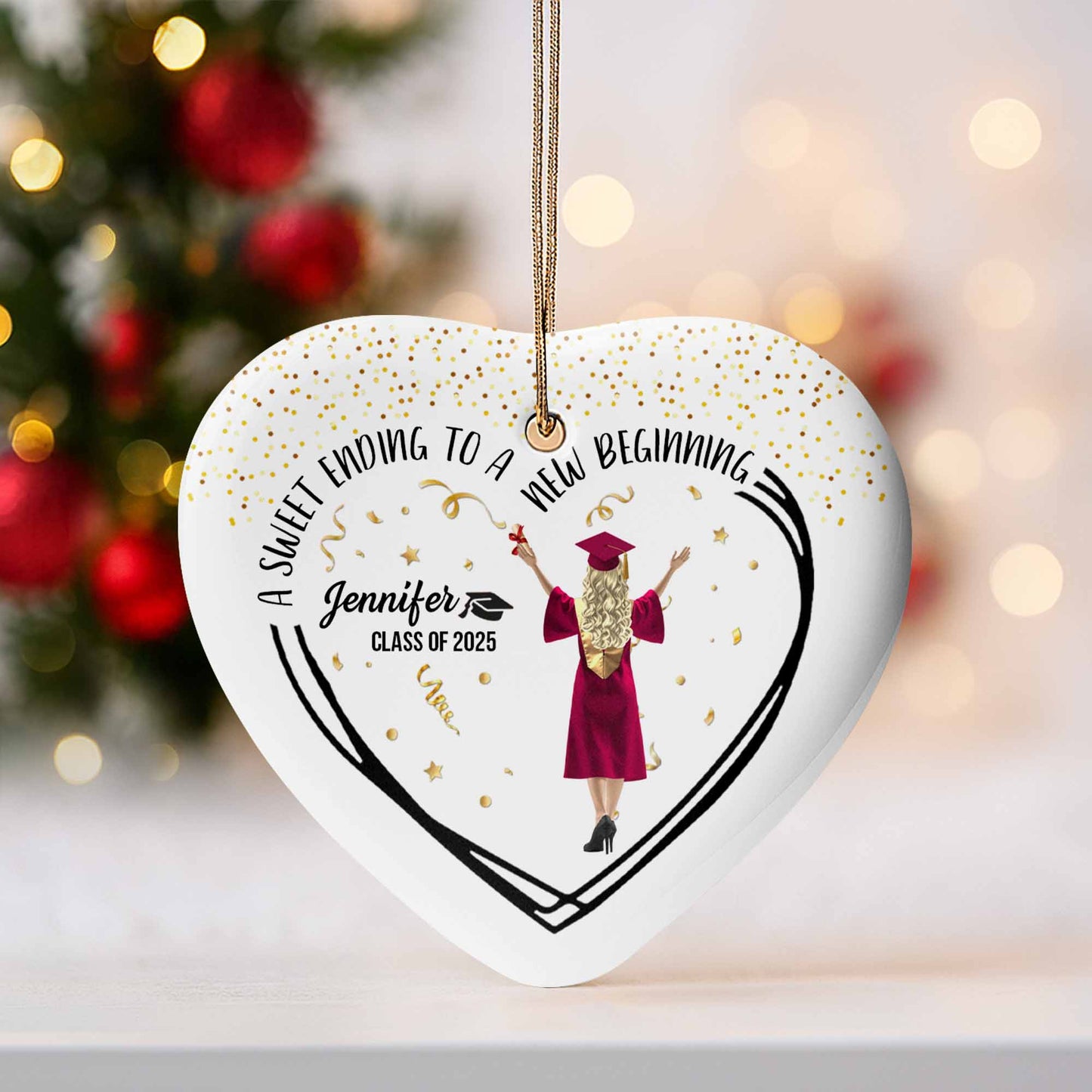 A Sweet Ending To A New Beginning, Graduate In Cap And Gown